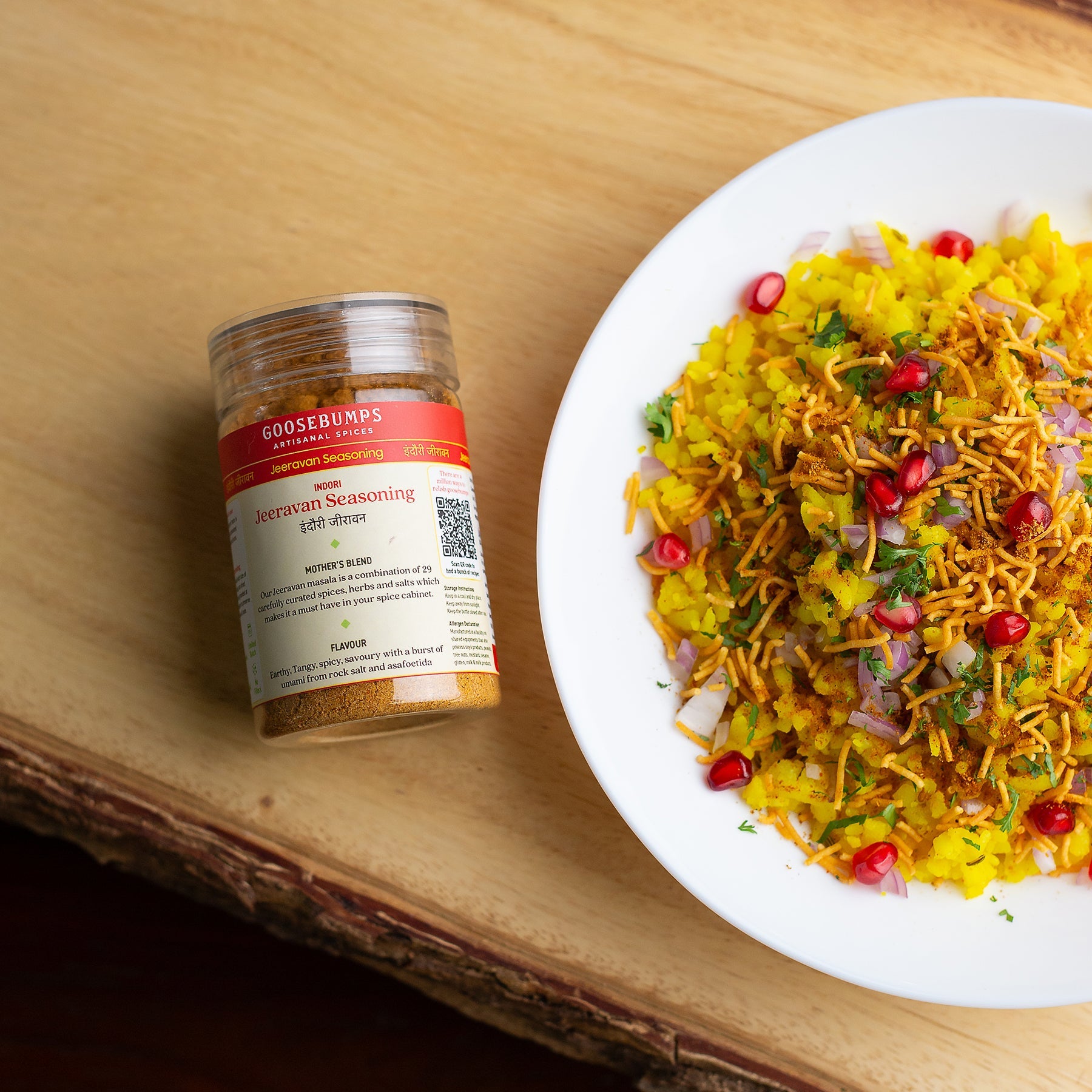 Indori Poha with Jeeravan