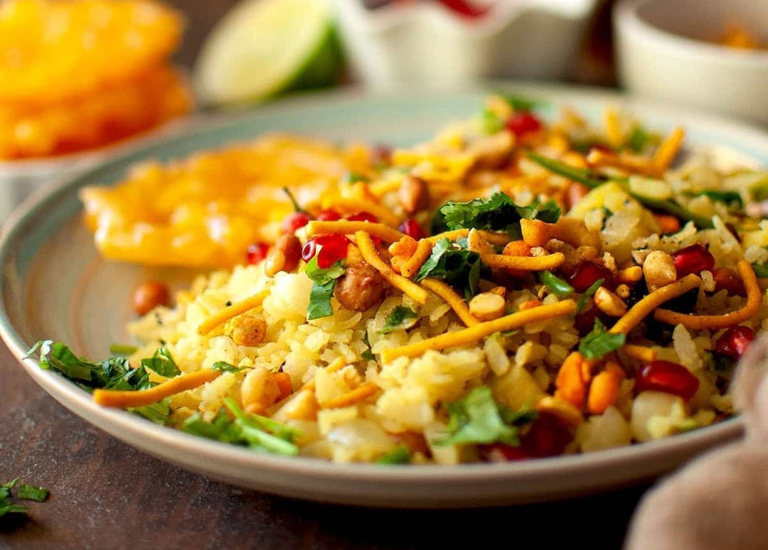 Indori Poha with Jeeravan