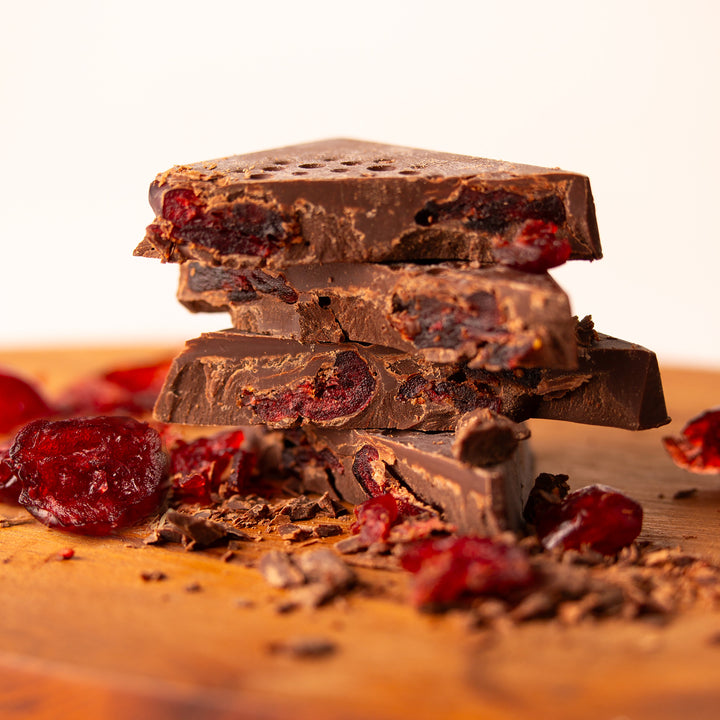 Cranberry Kashmiri Chili Chocolate Mini Bars