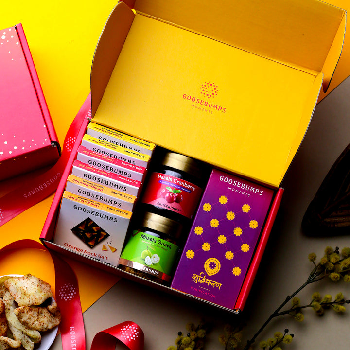 Eco Gift Box of Chocolates, Fruits & Shudhikaran Kit