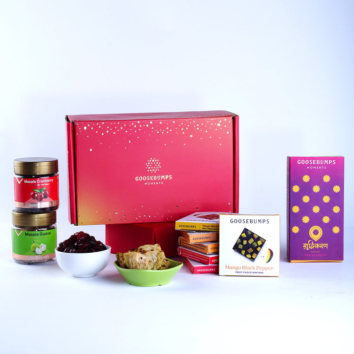 Eco Gift Box of Chocolates, Fruits & Shudhikaran Kit