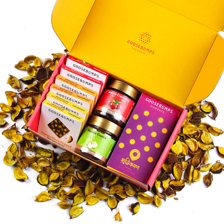 Eco Gift Box of Chocolates, Fruits & Shudhikaran Kit