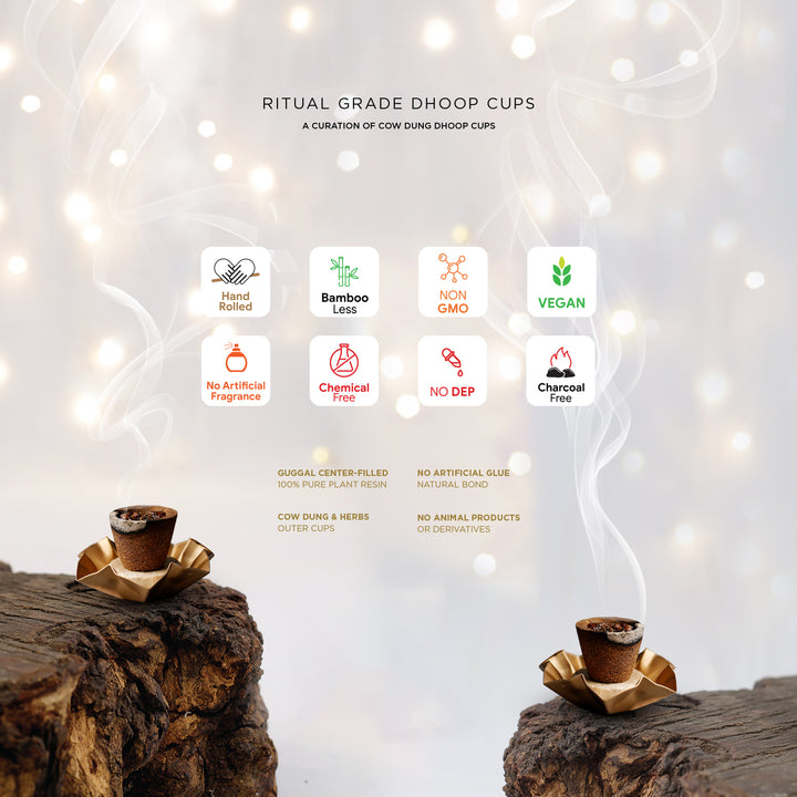 Kesar Kasturi Cow Dung Dhoop Cups