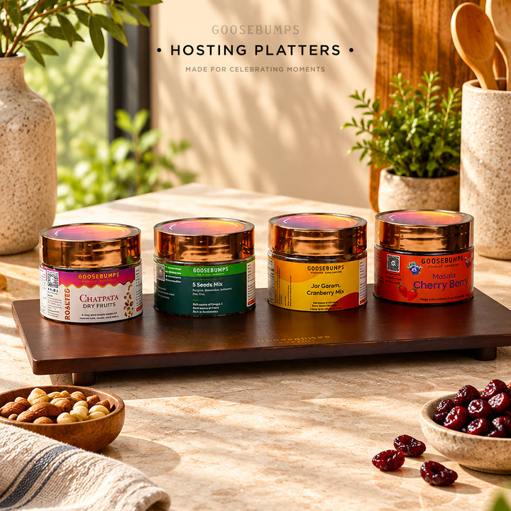 Hosting Platter of Masala Fruits, Dry Fruits, Trail Mix & Seeds - 450GMs
