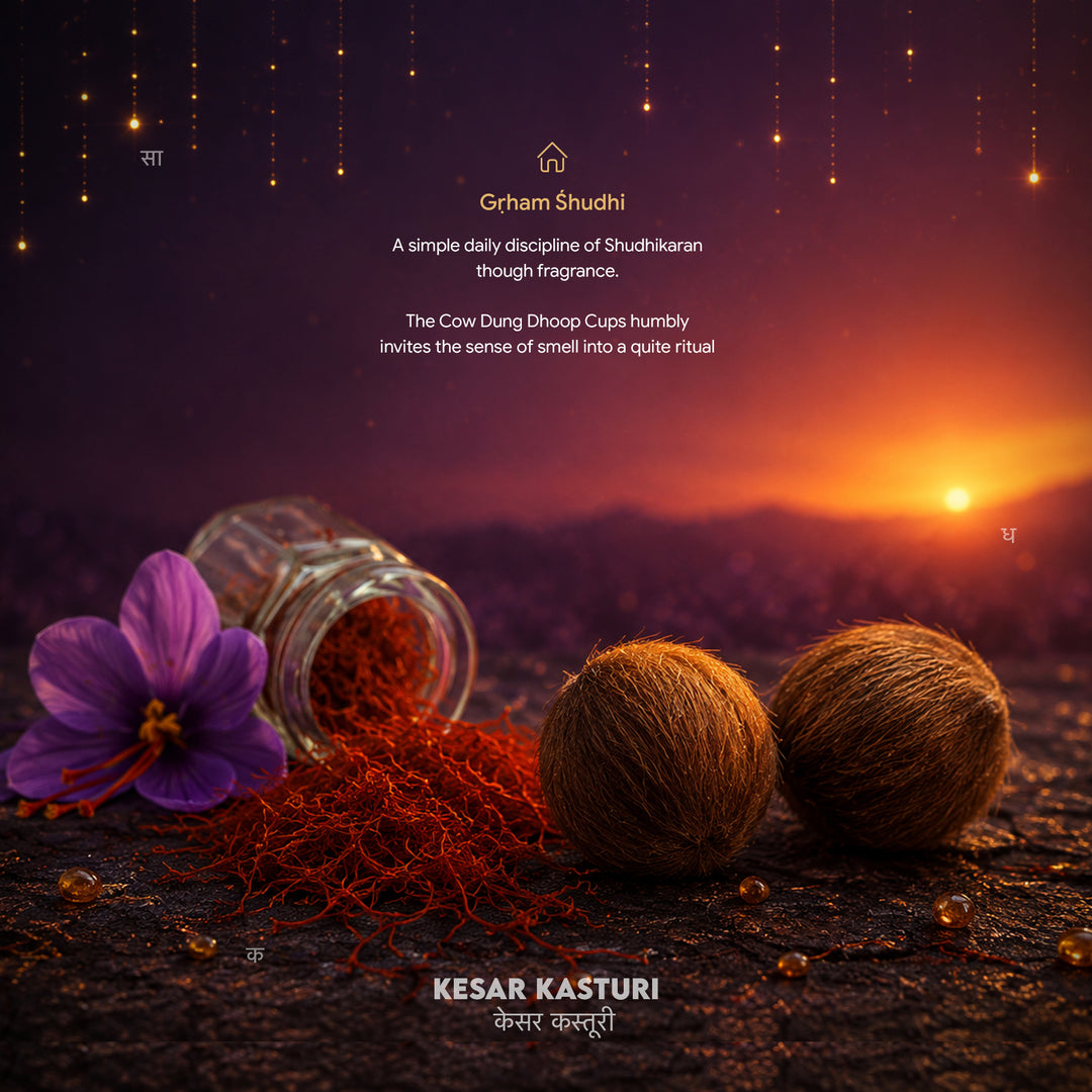 Kesar Kasturi Cow Dung Dhoop Cups