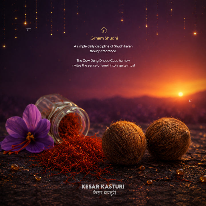 Kesar Kasturi Cow Dung Dhoop Cups