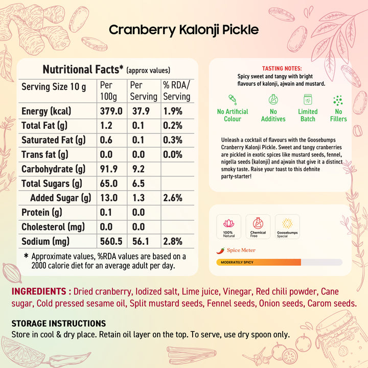 Cranberry Kalonji Pickle