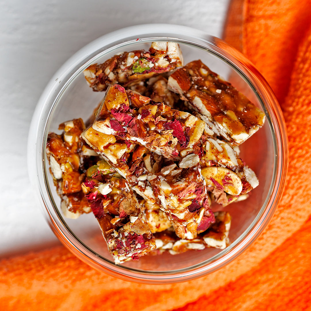 Rose Petal & Dry Fruit Caramel Crunch