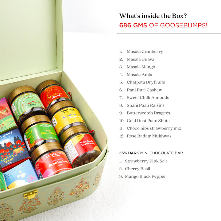 The Indulgence Trunk Box, 686 GMs | 15 Gourmet Treats
