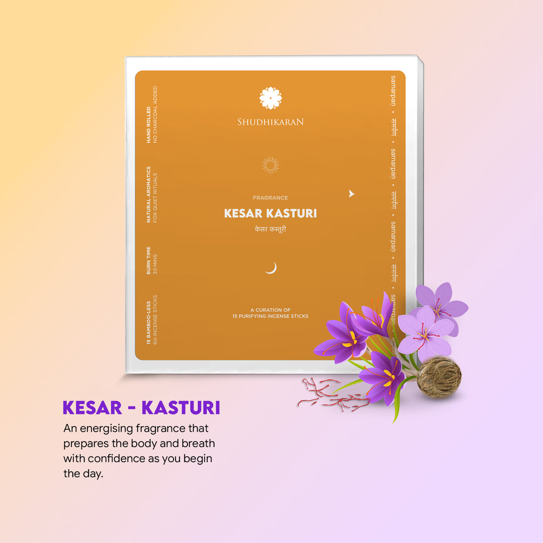 Kesar Kasturi Bamboo-Less Incense Pack