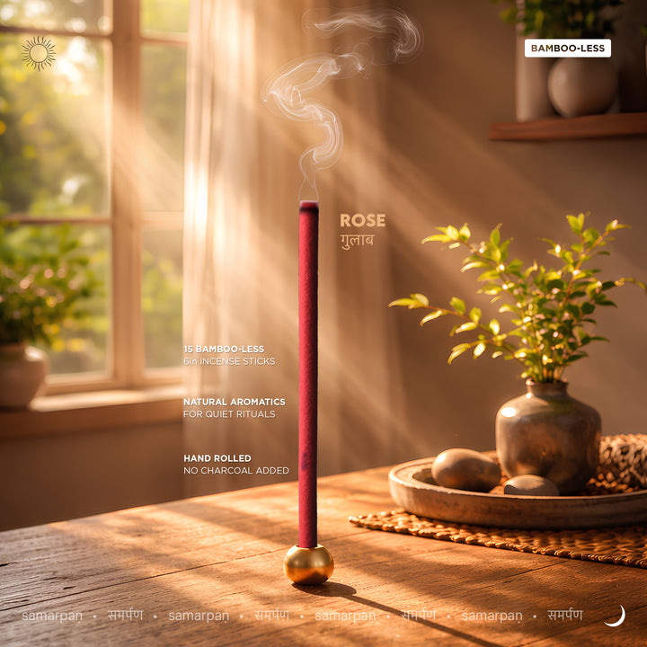 Rose Bamboo-Less Incense Pack